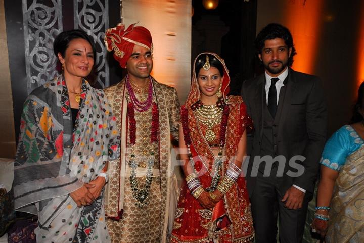 Farhan Akhtar at Abhinav Jhunjhunwala and Prerna Sarda's wedding reception