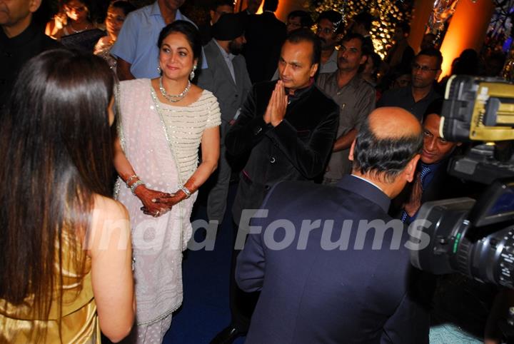 Anil Ambani & Tina Ambani at Abhinav Jhunjhunwala and Prerna Sarda's wedding reception