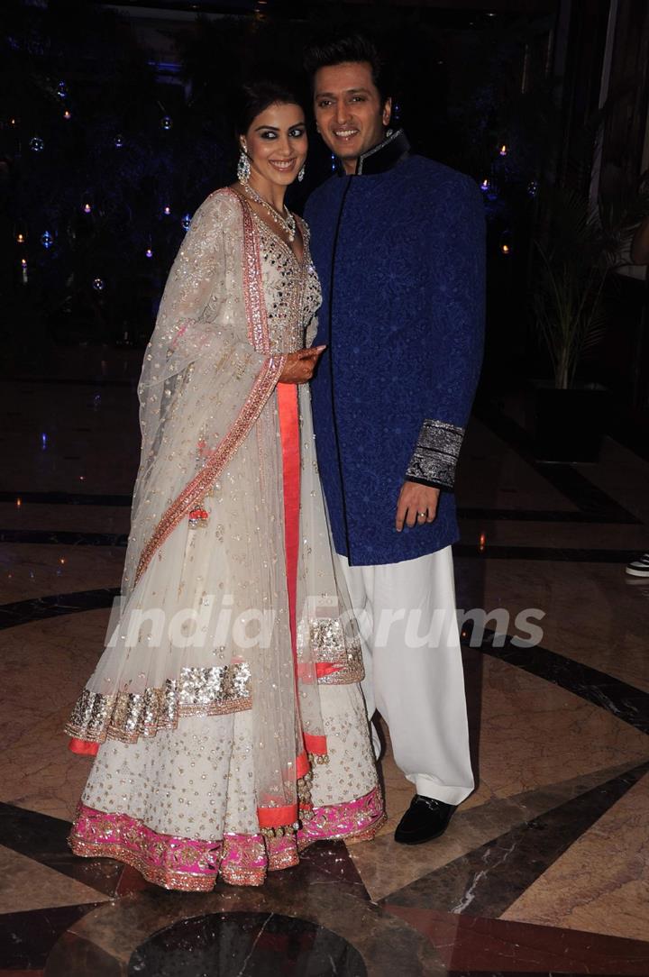 Ritesh Deshmukh & Genelia Dsouza Sangeet ceremony at Hotel TajLands End in Mumbai