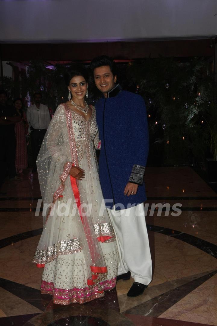 Ritesh Deshmukh & Genelia Dsouza pre-wedding Sangeet ceremony at Hotel TajLands End in Mumbai