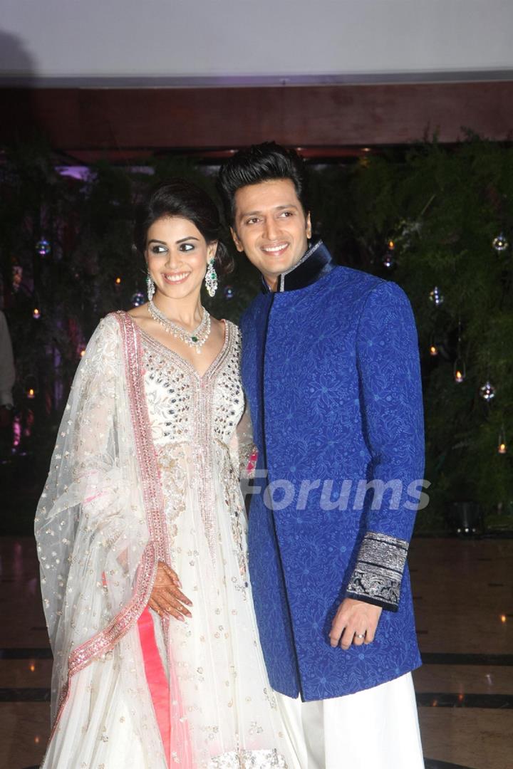 Ritesh Deshmukh & Genelia Dsouza pre-wedding Sangeet ceremony at Hotel TajLands End in Mumbai