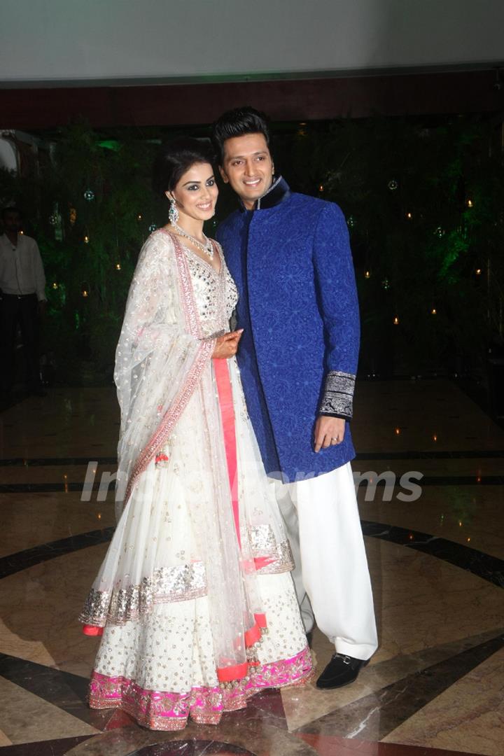 Ritesh Deshmukh & Genelia Dsouza pre-wedding Sangeet ceremony at Hotel TajLands End in Mumbai