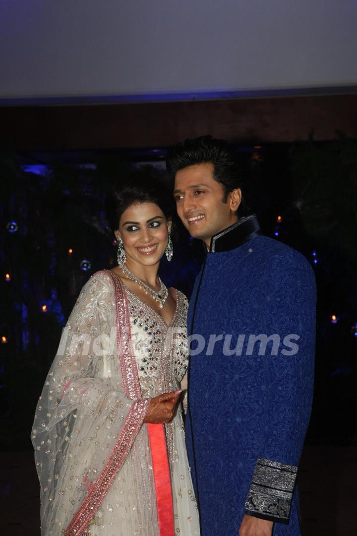 Ritesh Deshmukh & Genelia Dsouza pre-wedding Sangeet ceremony at Hotel TajLands End in Mumbai