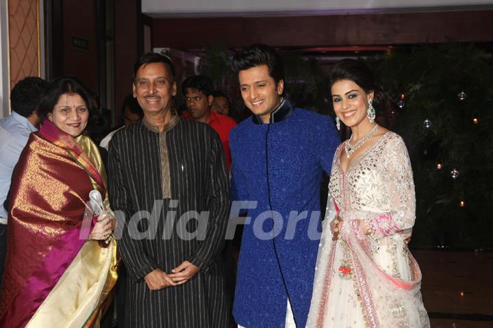 Ritesh Deshmukh & Genelia Dsouza pre-wedding Sangeet ceremony at Hotel TajLands End in Mumbai