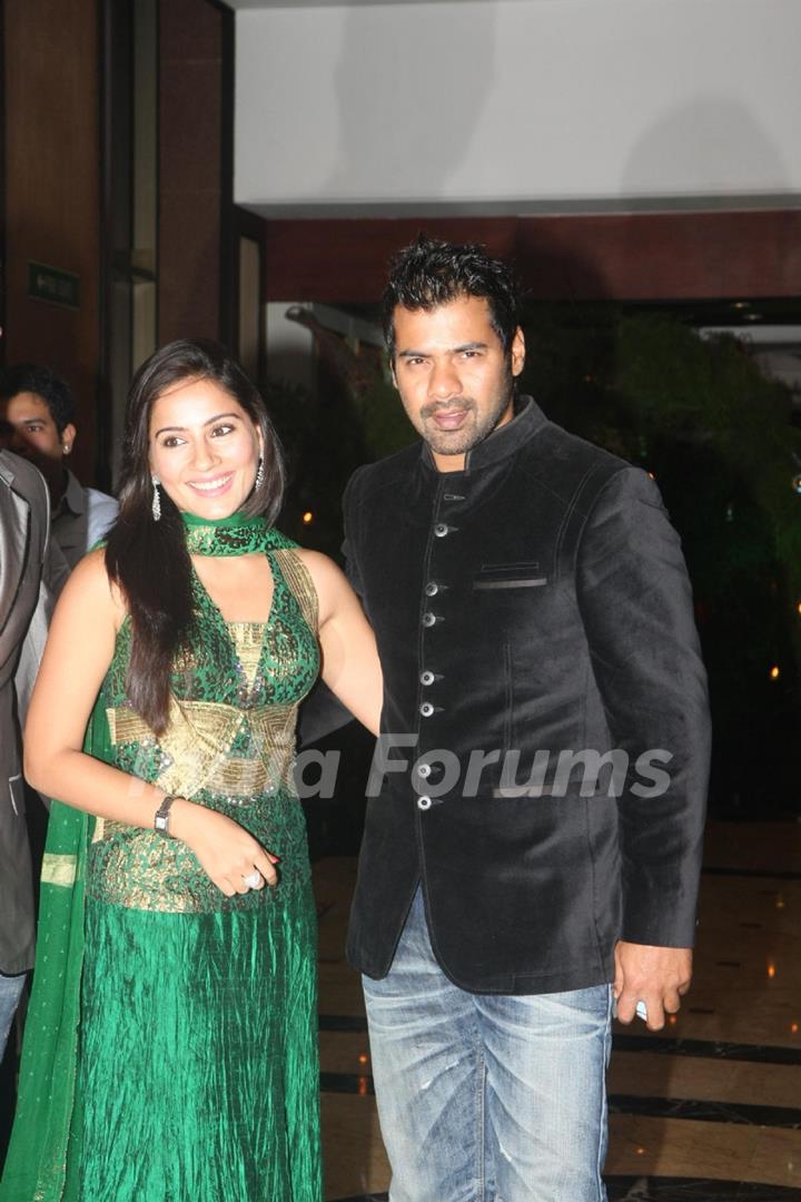 Shabbir Ahluwalia & Kanchi Kaul at Ritesh & Genelia Sangeet ceremony at Hotel TajLands End in Mumbai