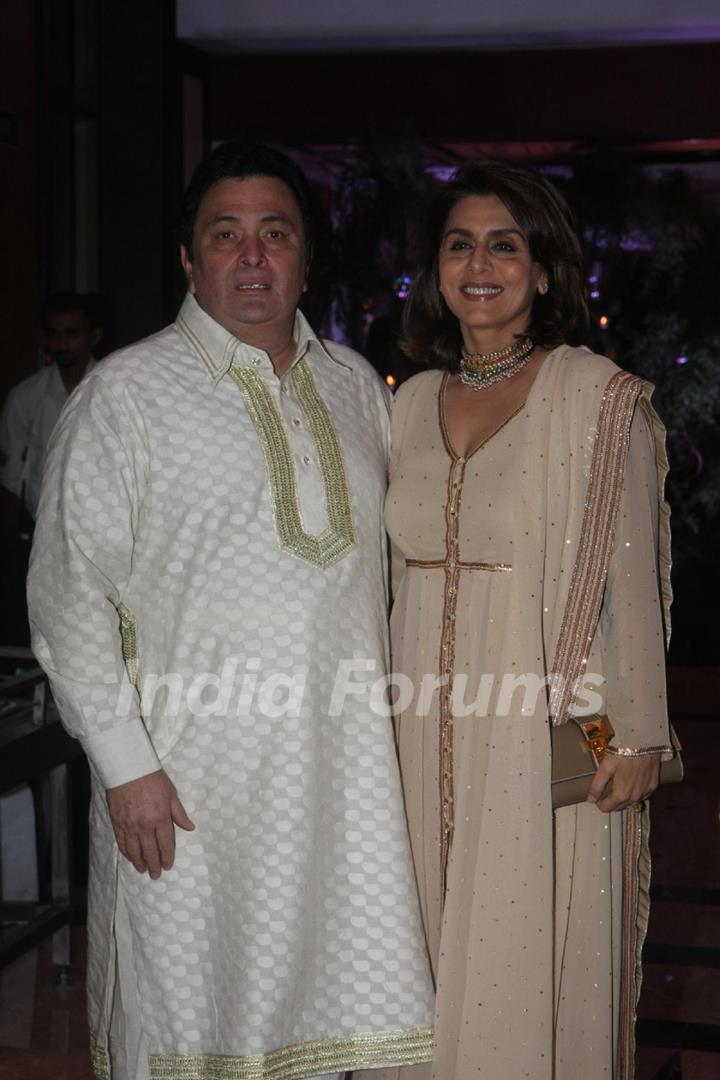 Rishi Kapoor & Neetu Singh at Ritesh & Genelia Sangeet ceremony at Hotel TajLands End in Mumbai