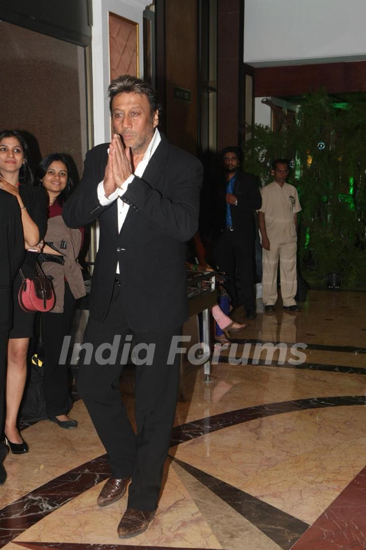 Jackie Shroff at Ritesh Deshmukh & Genelia Dsouza Sangeet ceremony at Hotel TajLands End in Mumbai