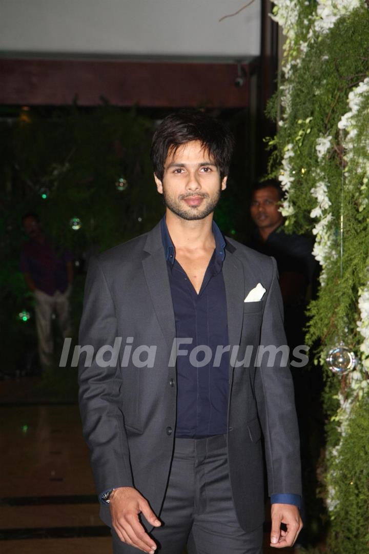 Shahid Kapoor at Ritesh Deshmukh & Genelia Dsouza Sangeet ceremony at Hotel TajLands End in Mumbai