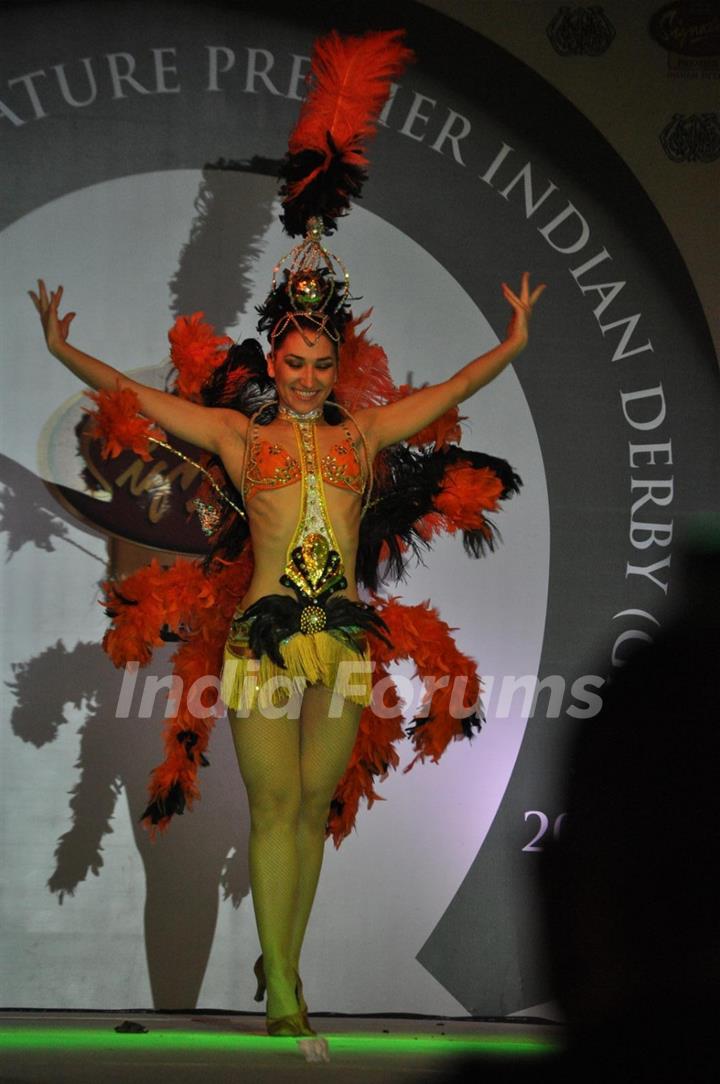Models walk the ramp for McDowell’s Signature Premier Indian Derby 2012 fashion show at RWITC