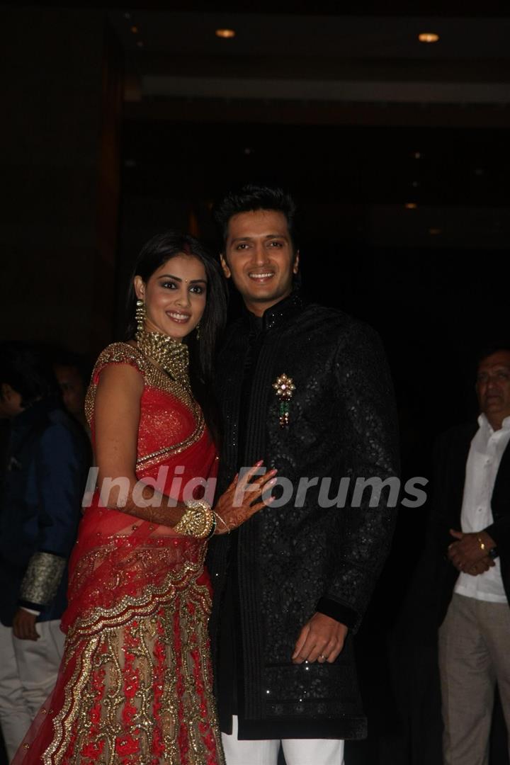 Ritesh Deshmukh & Genelia Dsouza wedding reception in Mumbai