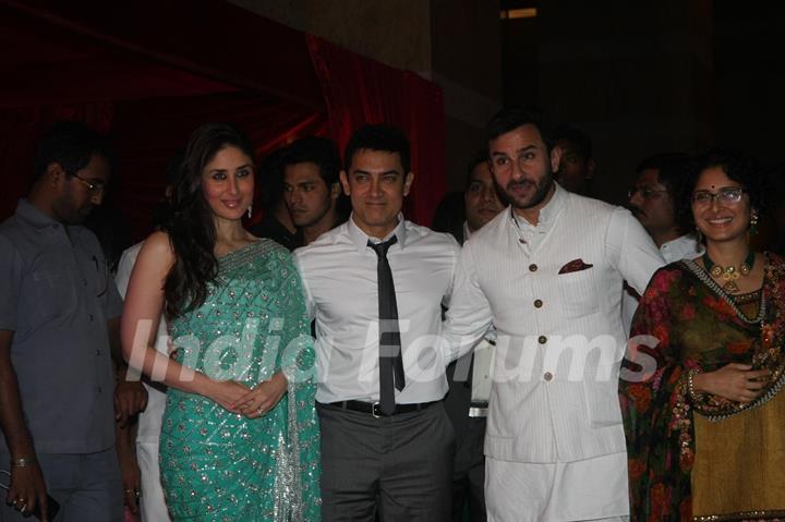 Saif Ali, Kareena, Aamir & Kiran Rao grace Ritesh Deshmukh & Genelia wedding reception in Mumbai