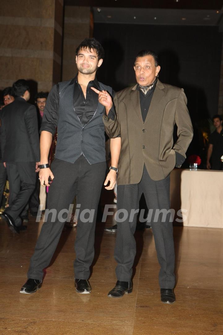 Mithun with Mimoh Chakraborty grace Ritesh Deshmukh & Genelia Dsouza wedding reception in Mumbai