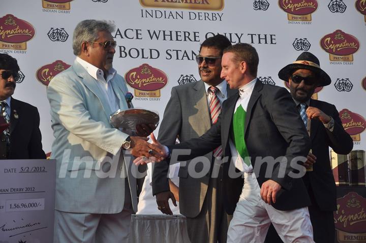 Vijay Mallya at Mcdowell Signature Derby day 1 in RWITC