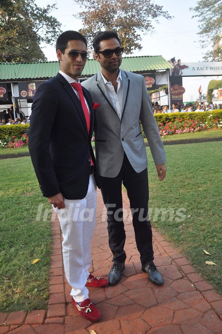 Abhay Deol and Siddharth Mallya at Mcdowell Signature Derby day 1 in RWITC on 5th Feb 2012