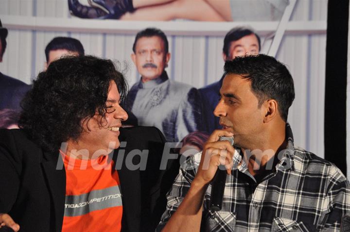 Sajid Khan & Akshay Kumar at First look launch of 'Housefull 2'