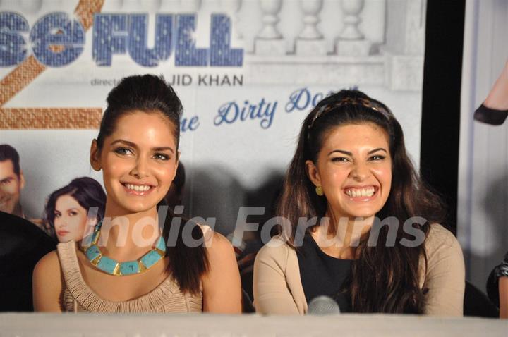 Shazahn Padamsee & Jacqueline at First look launch of 'Housefull 2'