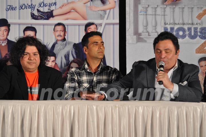 Sajid Khan, Rishi Kapoor & Akshay Kumar at First look launch of 'Housefull 2'