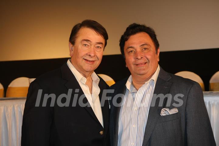 Randhir & Rishi Kapoor at First look launch of 'Housefull 2'