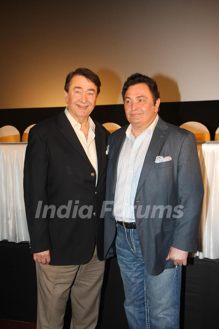 Randhir & Rishi Kapoor at First look launch of 'Housefull 2'