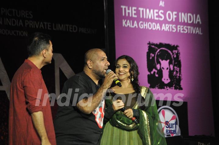 Bollywood actress Vidya Balan during the music launch of upcoming hindi film “Kahaniya” directed and co-produced by Sujoy Ghosh at Kala Ghoda Arts Festival