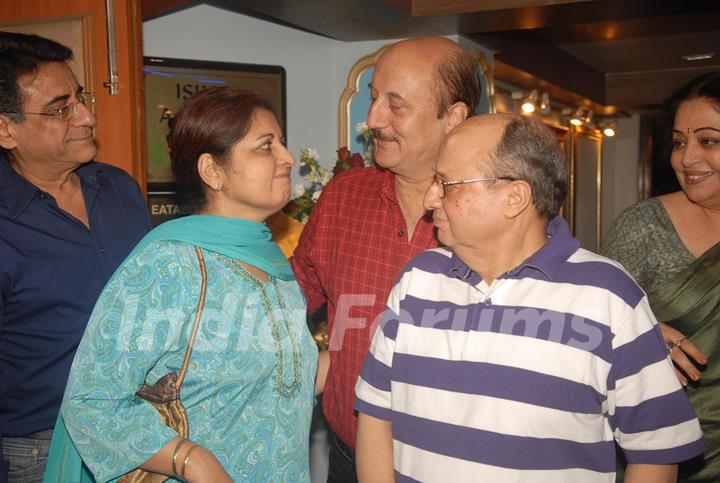 Chautha of Anupam Kher's late father Pushkarnath Kher at the ISKCON Temple in Juhu, Mumbai