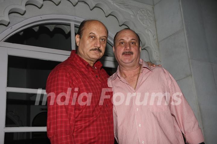 Chautha of Anupam Kher's late father Pushkarnath Kher at the ISKCON Temple in Juhu, Mumbai