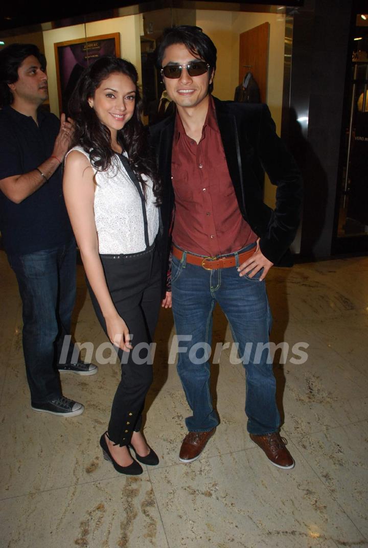 Ali Zafar and Aditi Rao at London Paris New York movie's Valentine's Day Promotion event. .