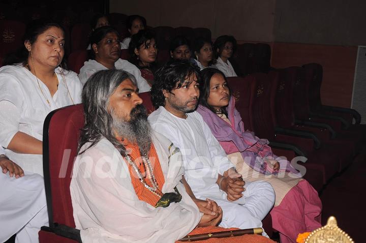 Kailash Kher's mother's prayer meet at  Isckon. .