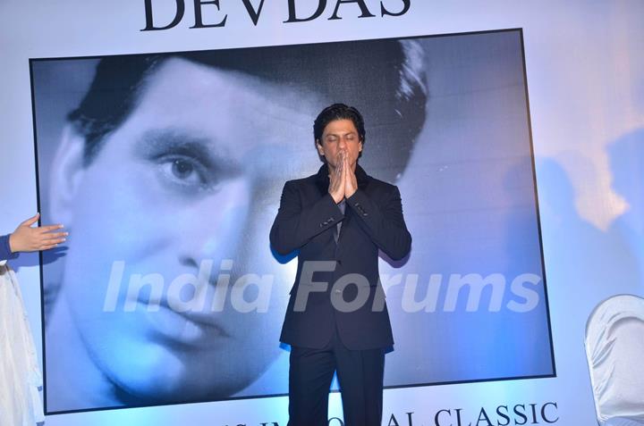 Shahrukh Khan & Tisca Chopra at Devdas dialogues launch at Mehboob Studios. .