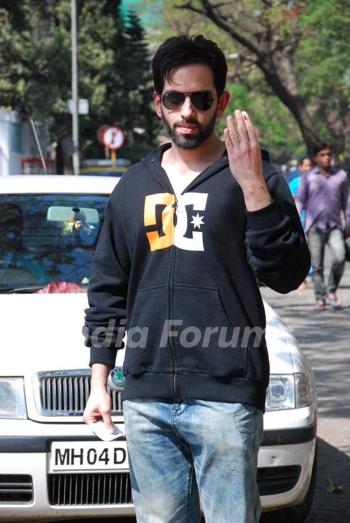 Celebs at voting for BMC elections in Mumbai