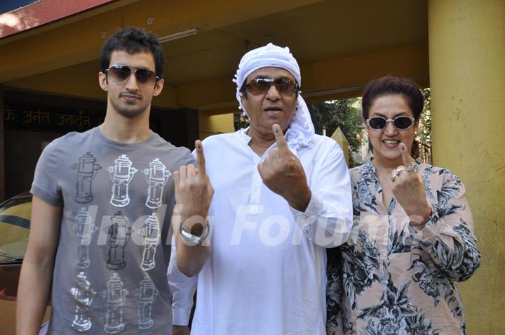 Celebs at voting for BMC elections in Mumbai