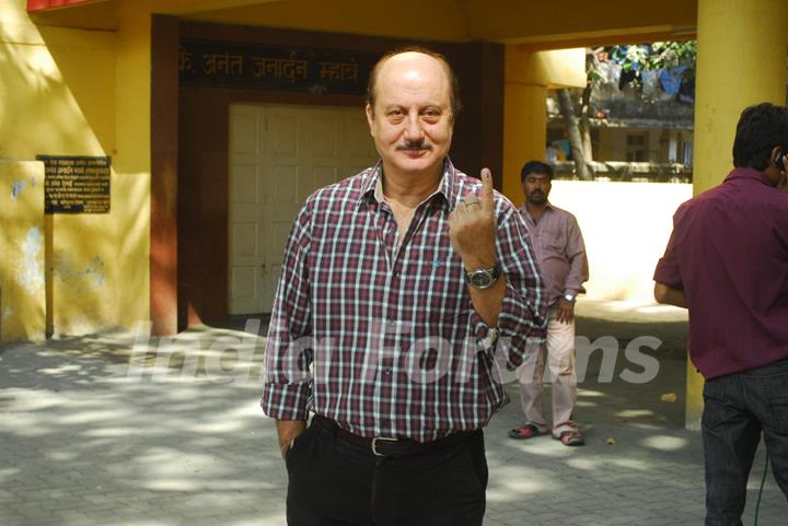 Celebs at voting for BMC elections in Mumbai