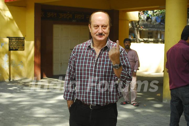 Celebs at voting for BMC elections in Mumbai