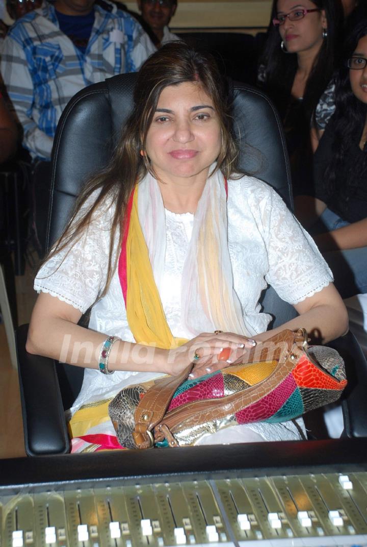 Alka Yagnik at Yeh Kaisi Parchai film song recording at Goregaon. .