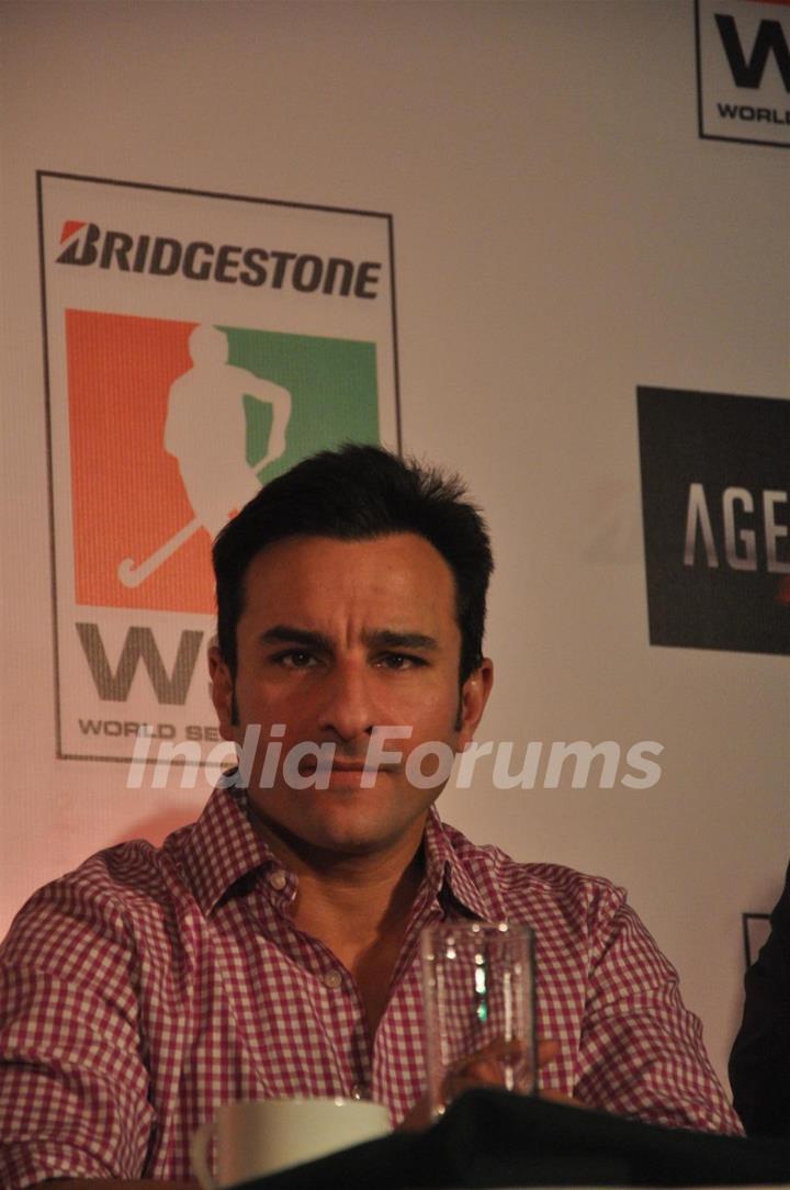 Saif Ali Khan at WSH Hockey press meet at Trident