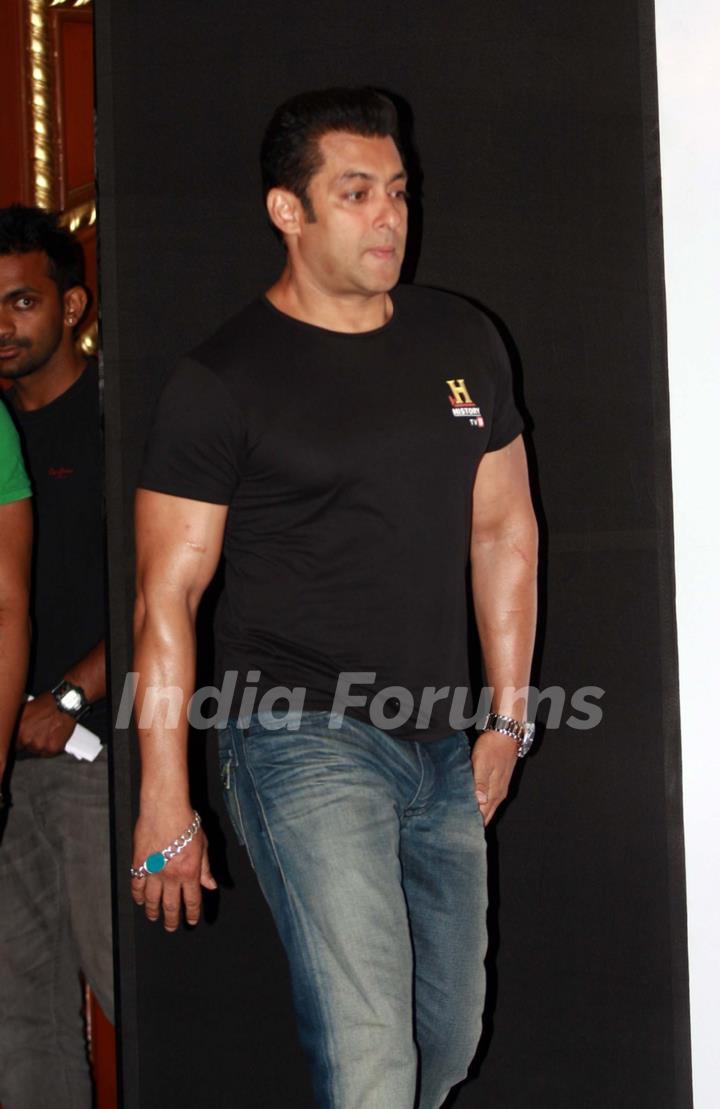 Salman Khan at the launch of HISTORY TV 18’s three initiatives in Mumbai