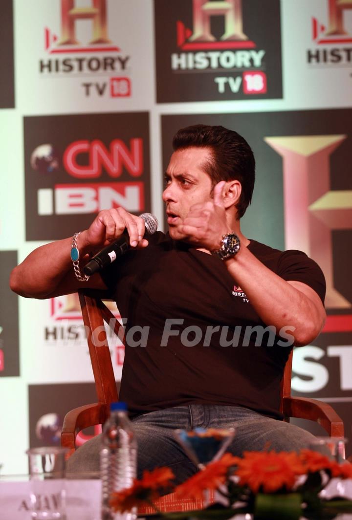 Salman Khan at the launch of HISTORY TV 18’s three initiatives in Mumbai