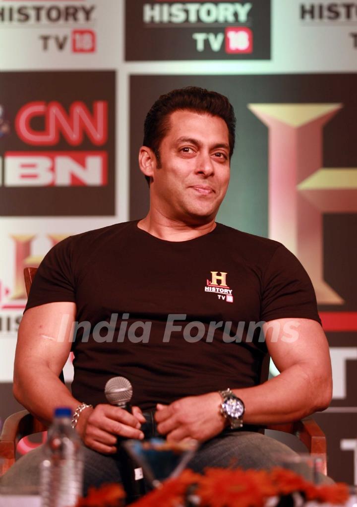 Salman Khan at the launch of HISTORY TV 18’s three initiatives in Mumbai