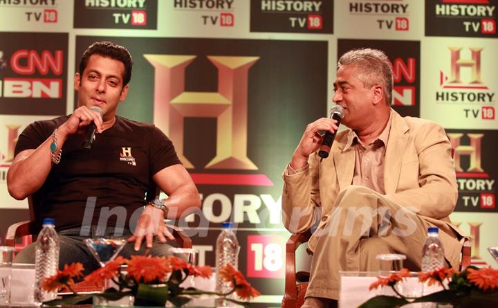 Salman Khan at the launch of HISTORY TV 18’s three initiatives in Mumbai