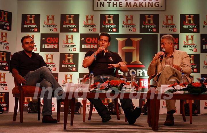 Salman Khan at the launch of HISTORY TV 18’s three initiatives in Mumbai