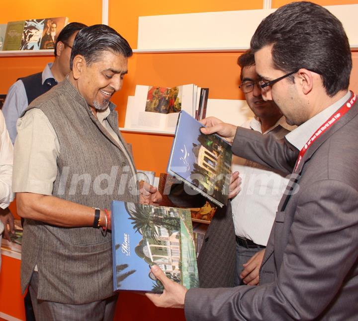Cong leader Jagdish Tytler at the Iranian Book stall at the 20 th World Book Fair, in New Delhi on Saturday. .
