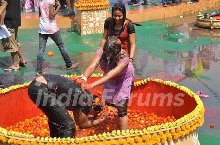 Colors Channel TV serials Artist celebrate Holi