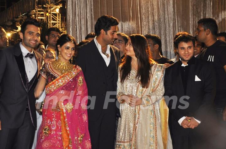 Dheeraj Deshmukh & Honey Bhagnani wedding reception at Hotel Taj Lands End in Mumbai