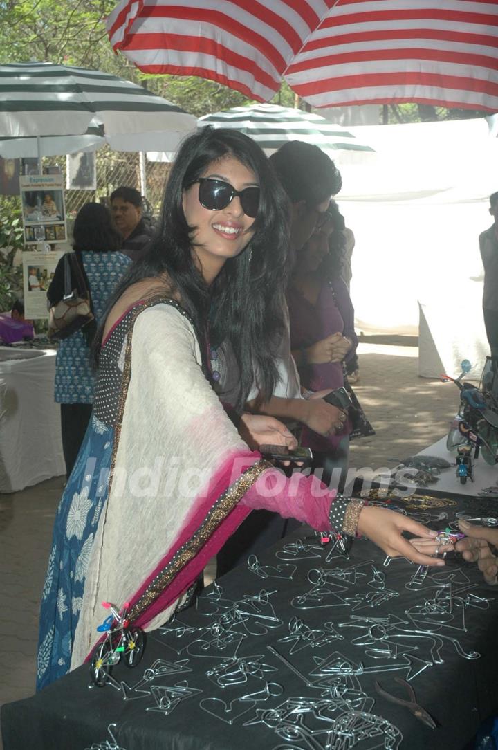 Aishwarya Sakhuja at Craft exhibition at Kaifi Azmi park. .