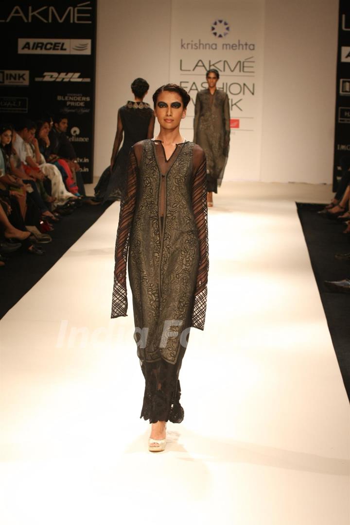 Krishna Mehta Show at Lakme Fashion Week Summer / Resort 2012