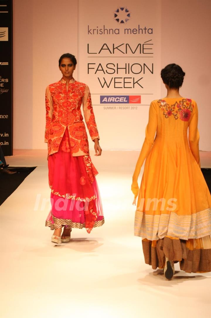 Krishna Mehta Show at Lakme Fashion Week Summer / Resort 2012