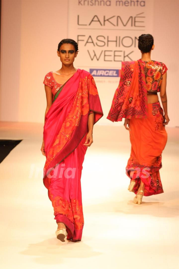 Krishna Mehta Show at Lakme Fashion Week Summer / Resort 2012