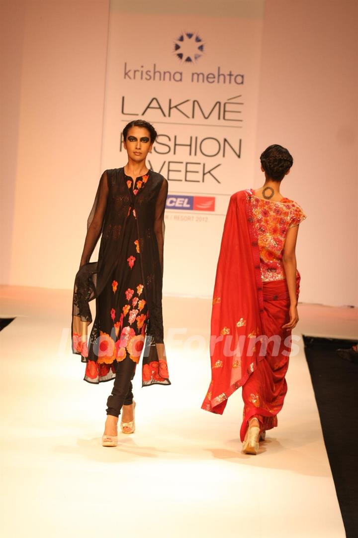 Krishna Mehta Show at Lakme Fashion Week Summer / Resort 2012