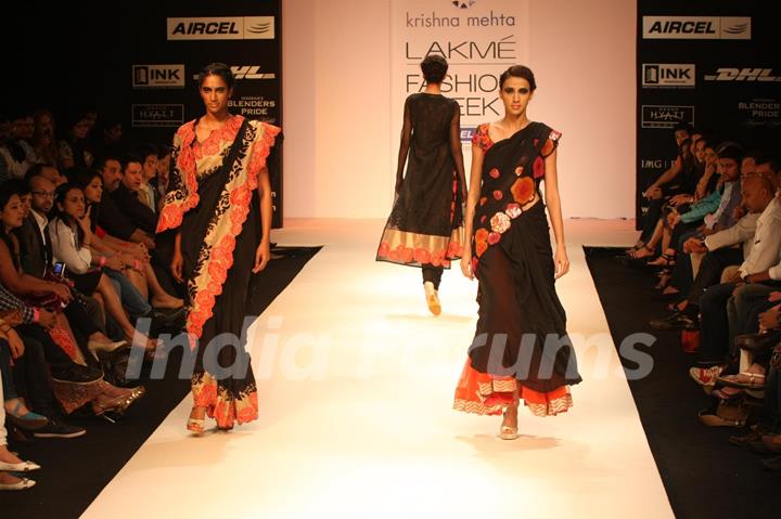 Krishna Mehta Show at Lakme Fashion Week Summer / Resort 2012