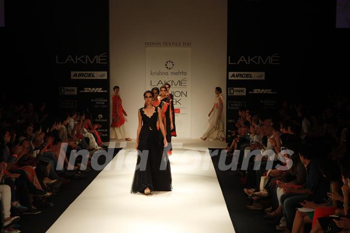 Krishna Mehta Show at Lakme Fashion Week Summer / Resort 2012